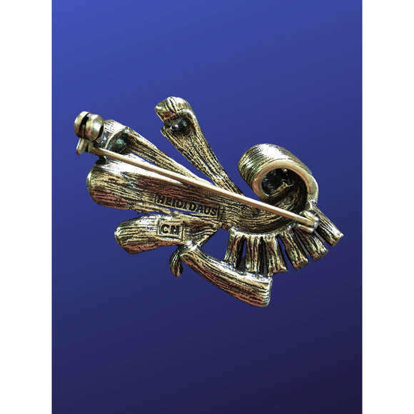 Heidi Daus "Collector Edition" Swarovski Crystal “Deco” RIBBON Pin/Brooch, NWOB - Picture 2 of 7